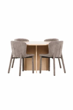Hot Venture Home Spisebord Strada med Astoria-stol Brun