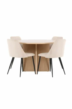 Discount Venture Home Spisebord Strada med stol Night Beige