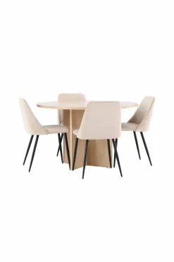 Discount Venture Home Spisebord Strada med stol Night Beige