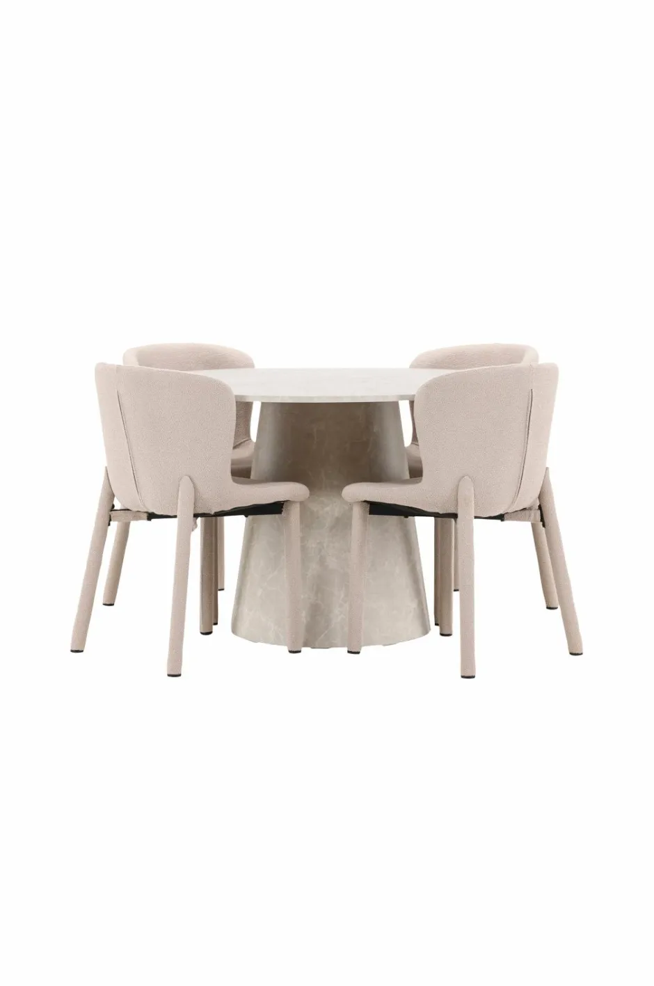 Hot Venture Home Spisebord Lanzo med Astoria-stol Beige