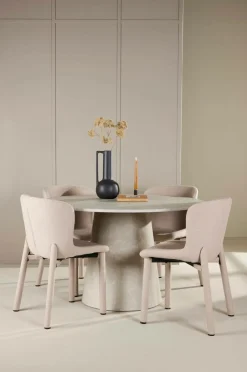 Hot Venture Home Spisebord Lanzo med Astoria-stol Beige