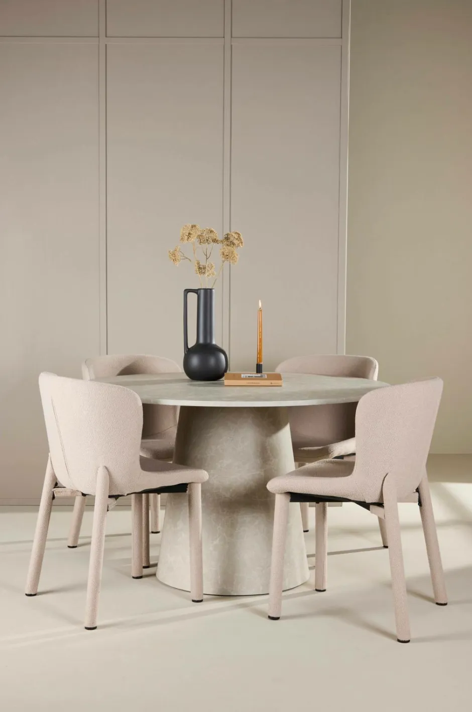 Hot Venture Home Spisebord Lanzo med Astoria-stol Beige