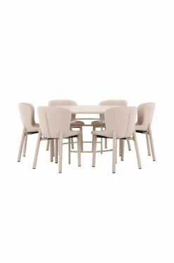 Venture Home Spisebord Copenhagen med Astoria-stol Beige