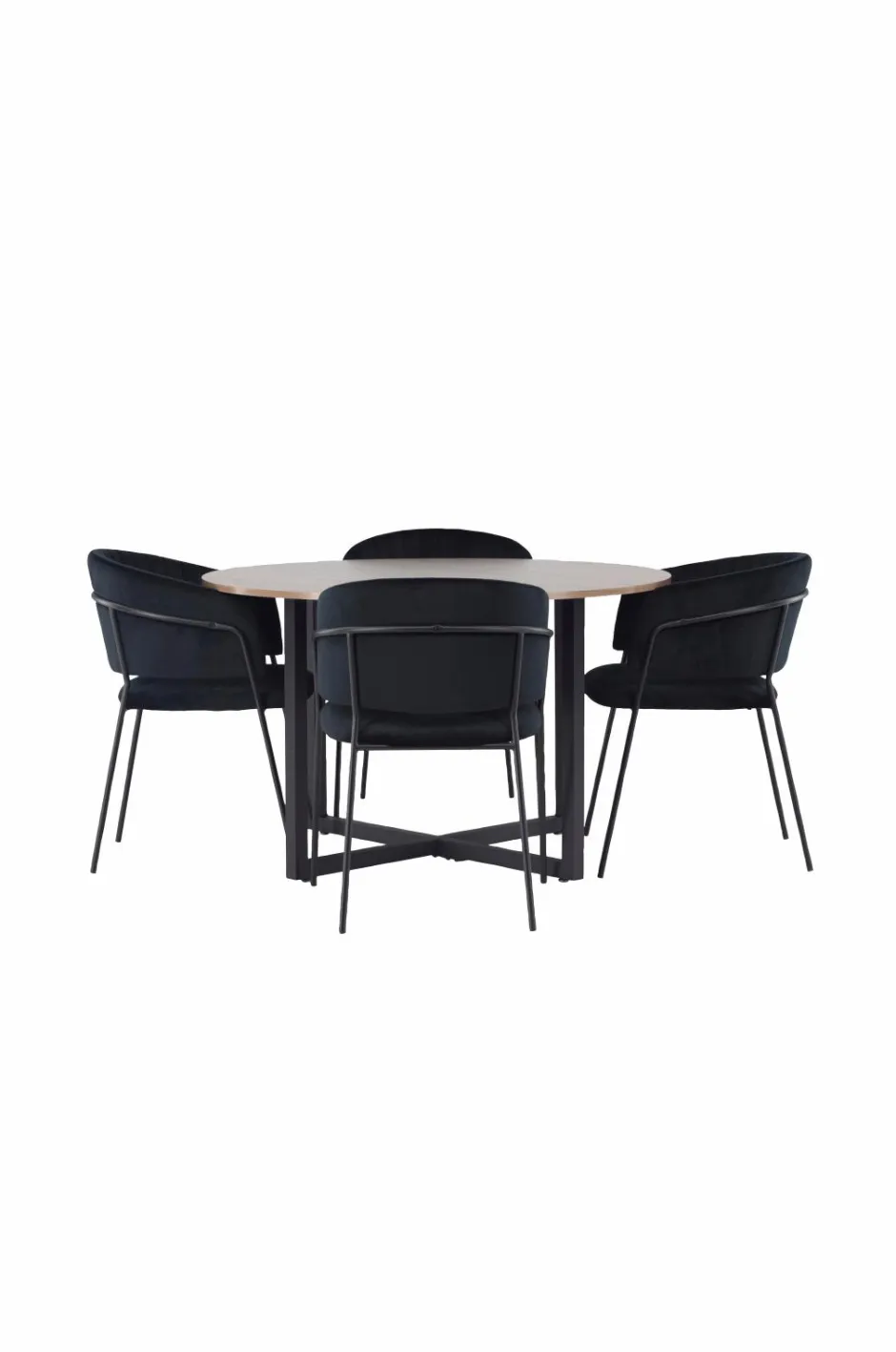 Hot Venture Home Spisegruppe Durango med 4 stk. stole Selma Black