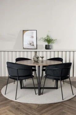 Hot Venture Home Spisegruppe Durango med 4 stk. stole Selma Black