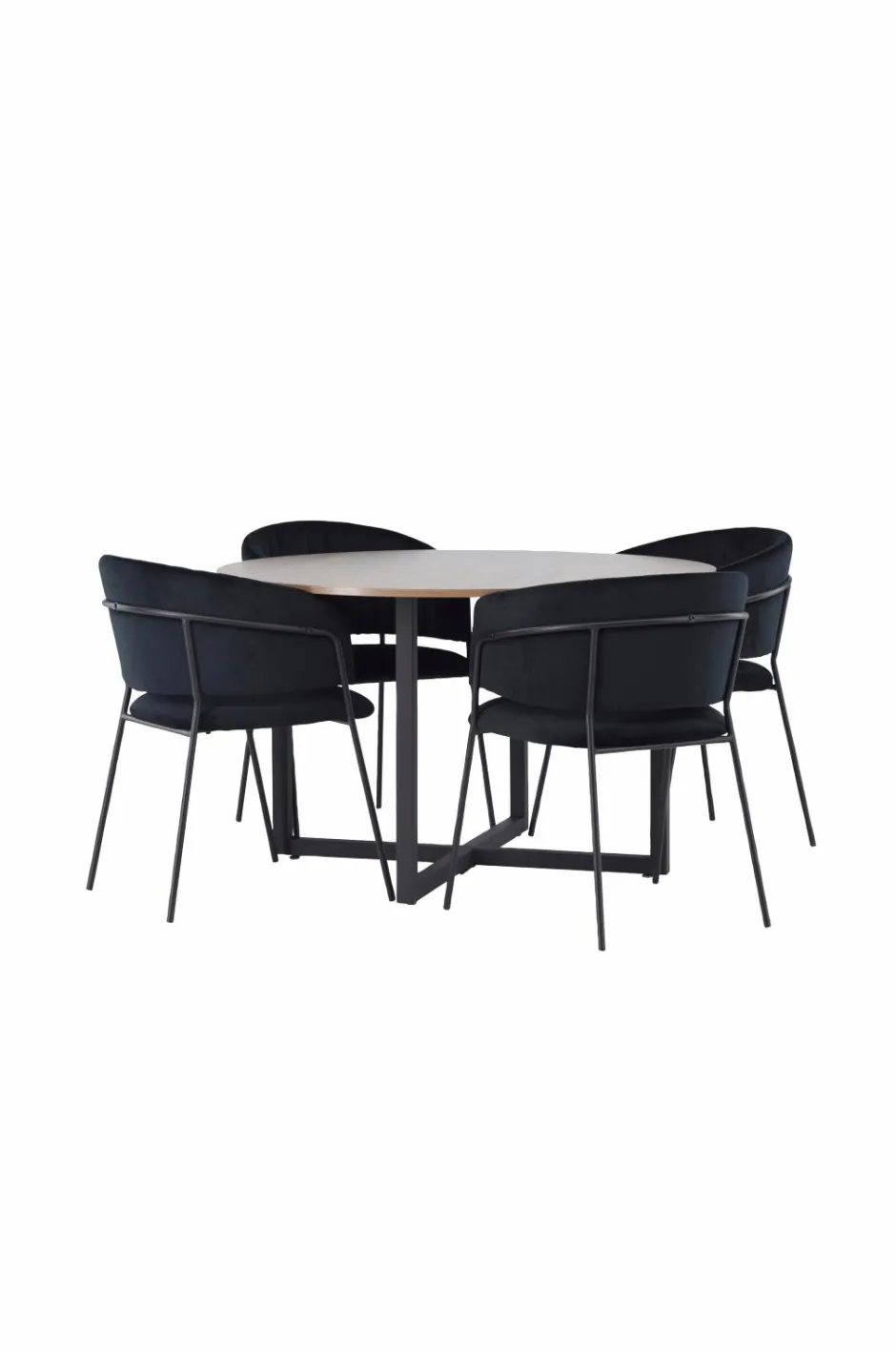 Hot Venture Home Spisegruppe Durango med 4 stk. stole Selma Black