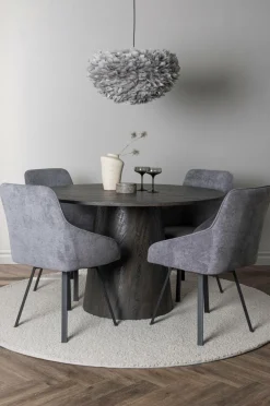 Venture Home Spisegruppe Lanzo med 4 stole Rosie Black, dark grey