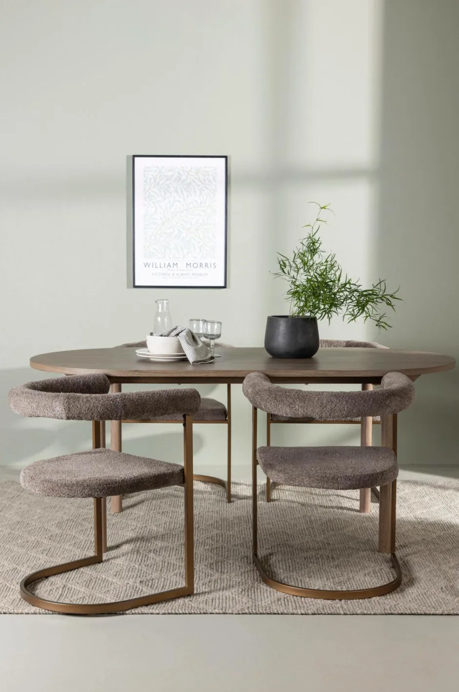 Discount Venture Home Spisegruppe Andy med stole Morning Brun