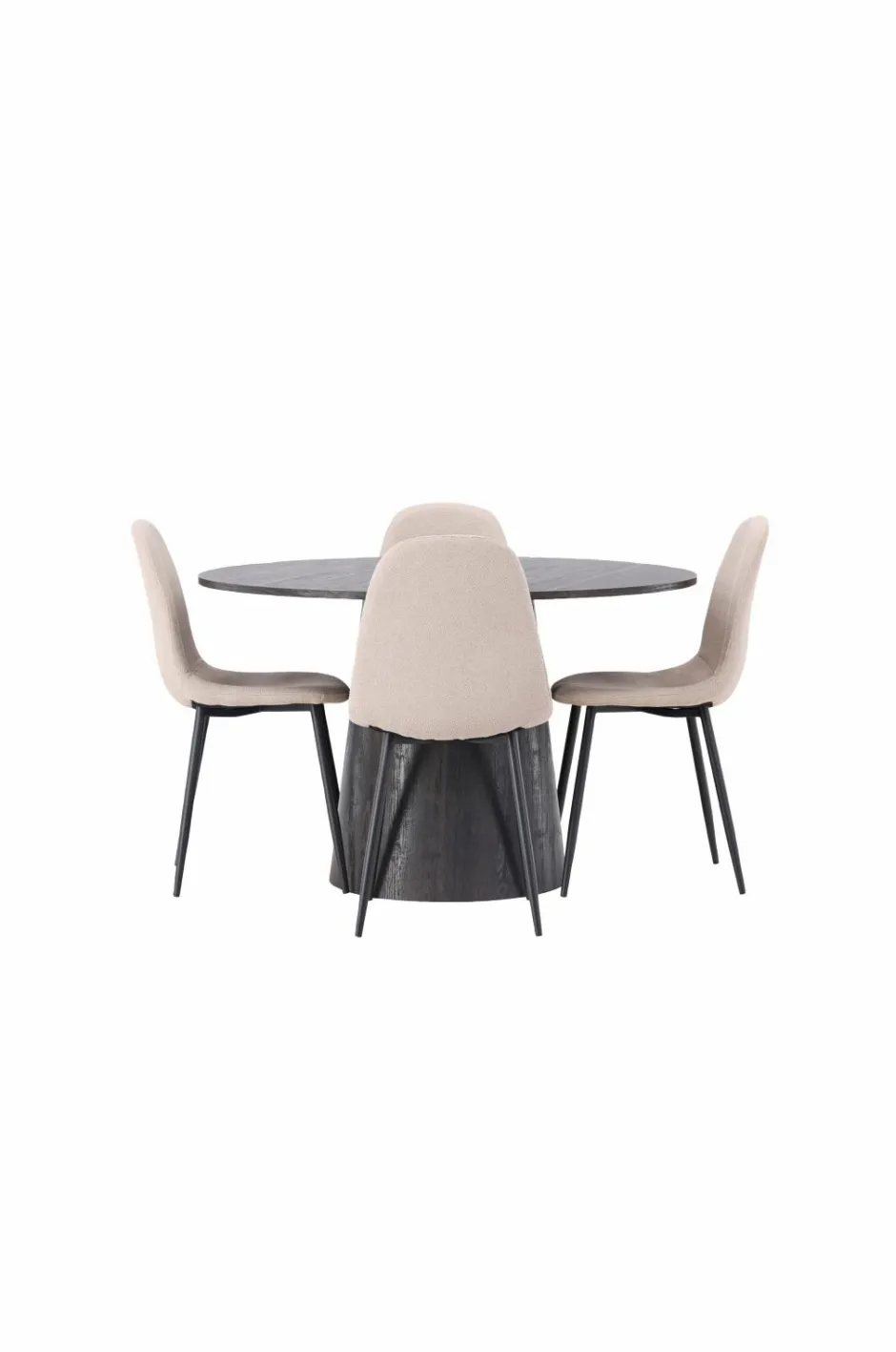 Venture Home Spisegruppe Lanzo med 4 stole Polar Black