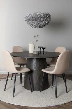 Venture Home Spisegruppe Lanzo med 4 stole Polar Black