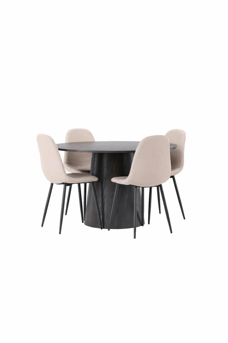 Venture Home Spisegruppe Lanzo med 4 stole Polar Black