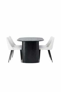 Venture Home Spisegruppe Isolde med 4 stk. stole Night Black