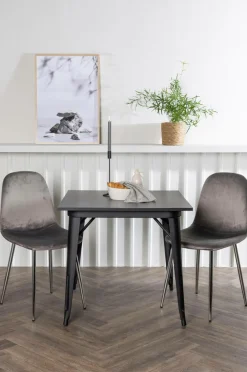 Best Venture Home Spisegruppe Tempe med 2 stole Eva Black