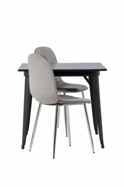 Best Venture Home Spisegruppe Tempe med 2 stole Eva Black