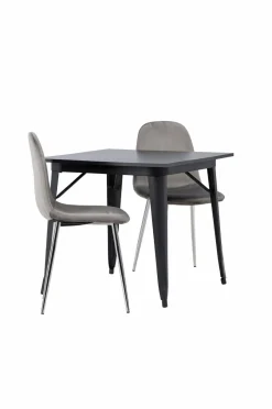 Best Venture Home Spisegruppe Tempe med 2 stole Eva Black