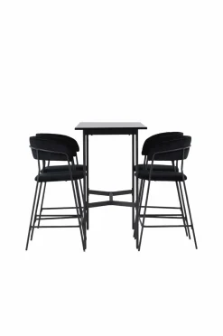 Venture Home Spisegruppe Rax med 4 stole Lui Black