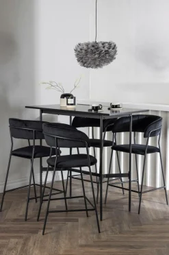 Venture Home Spisegruppe Rax med 4 stole Lui Black