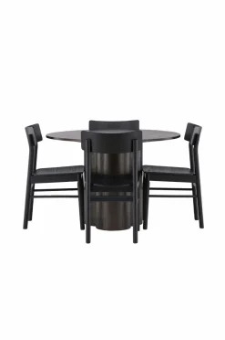 Venture Home Spisegruppe Olivia og stolene Montros Sort