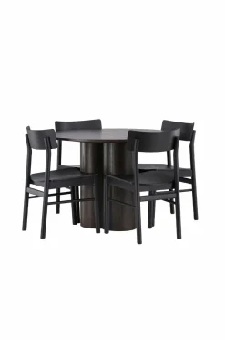 Venture Home Spisegruppe Olivia og stolene Montros Sort