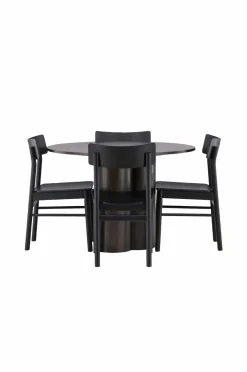 Venture Home Spisegruppe Olivia og stolene Montros Sort