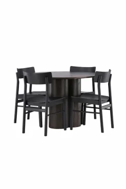 Venture Home Spisegruppe Olivia og stolene Montros Sort