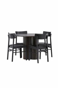 Venture Home Spisegruppe Olivia og stolene Montros Sort