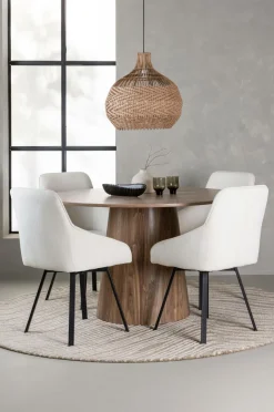 Venture Home Spisegruppe Lanzo med 4 stole Rosie Nature