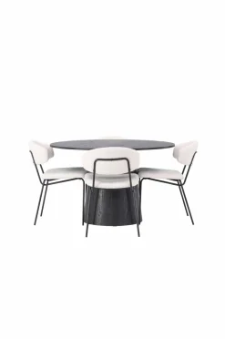 Venture Home Spisegruppe Lanzo med 4 stole Chico Black