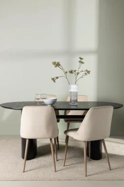 Venture Home Spisegruppe Isolde med 4 stk. stole Night Black