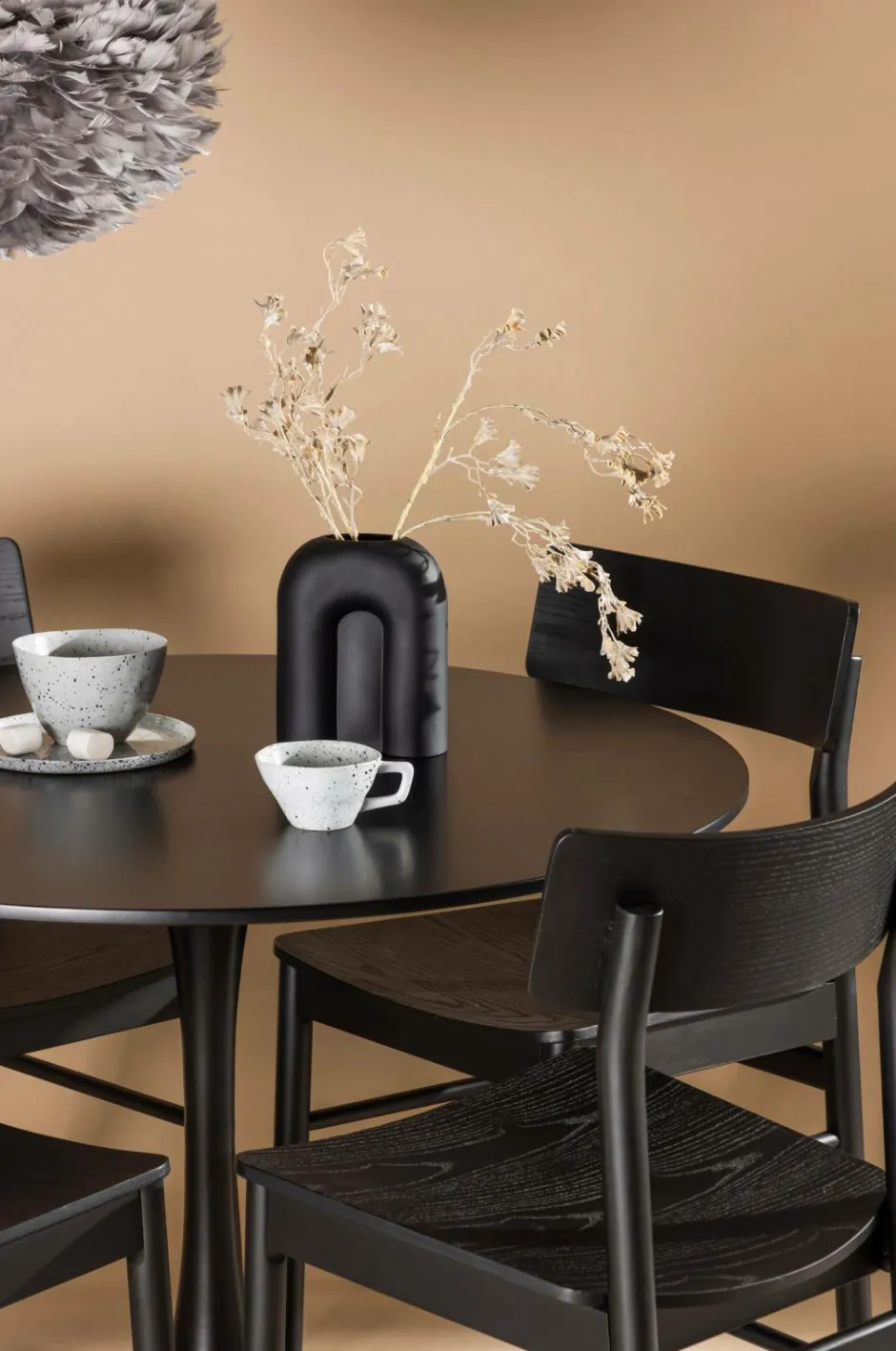 Venture Home Spisegruppe Glade og stolene Montros Sort