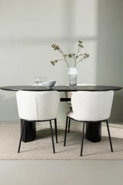 Hot Venture Home Spisegruppe Isolde med 4 stk. stole Edina Black