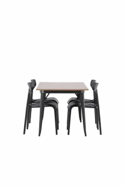 Discount Venture Home Spisegruppe Tempe med 4 stole Ursholmen Walnut