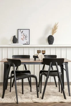 Discount Venture Home Spisegruppe Tempe med 4 stole Ursholmen Walnut