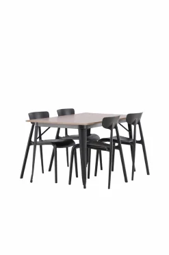 Discount Venture Home Spisegruppe Tempe med 4 stole Ursholmen Walnut