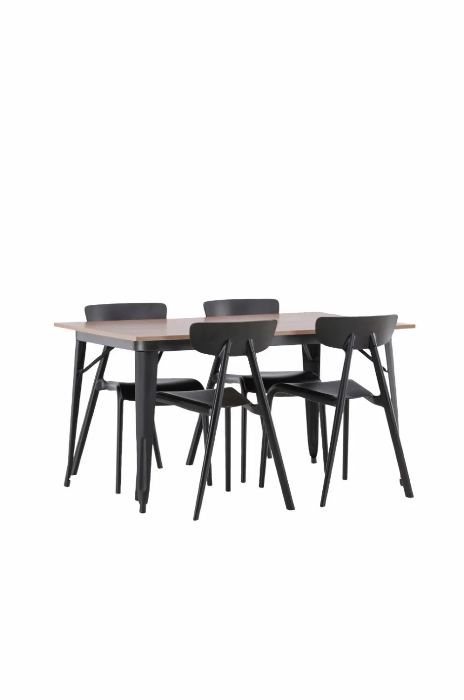 Discount Venture Home Spisegruppe Tempe med 4 stole Ursholmen Walnut