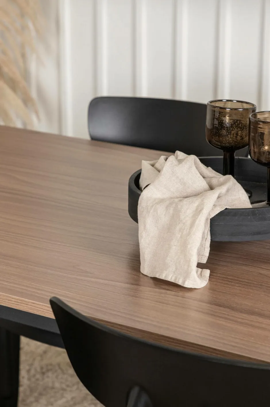Discount Venture Home Spisegruppe Tempe med 4 stole Ursholmen Walnut