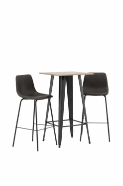 Venture Home Spisegruppe Tempe med 2 stole Alexi Walnut