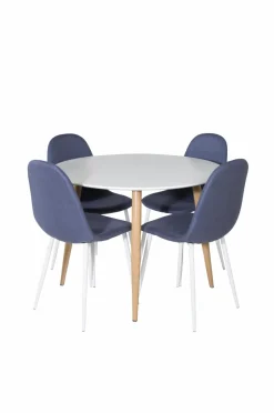 Discount Venture Home Spisegruppe Plaza med stole Polar Blå