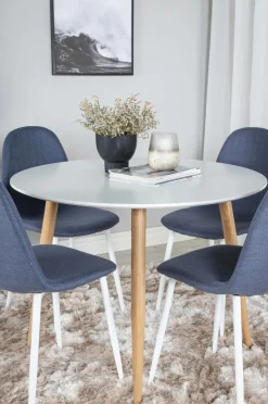 Discount Venture Home Spisegruppe Plaza med stole Polar Blå