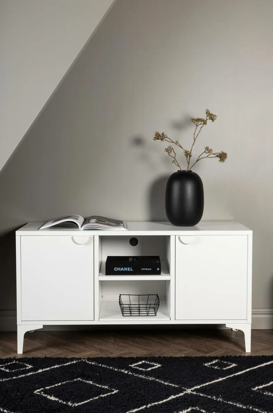 Best Venture Home TV-bænk Piring Sort/hvid