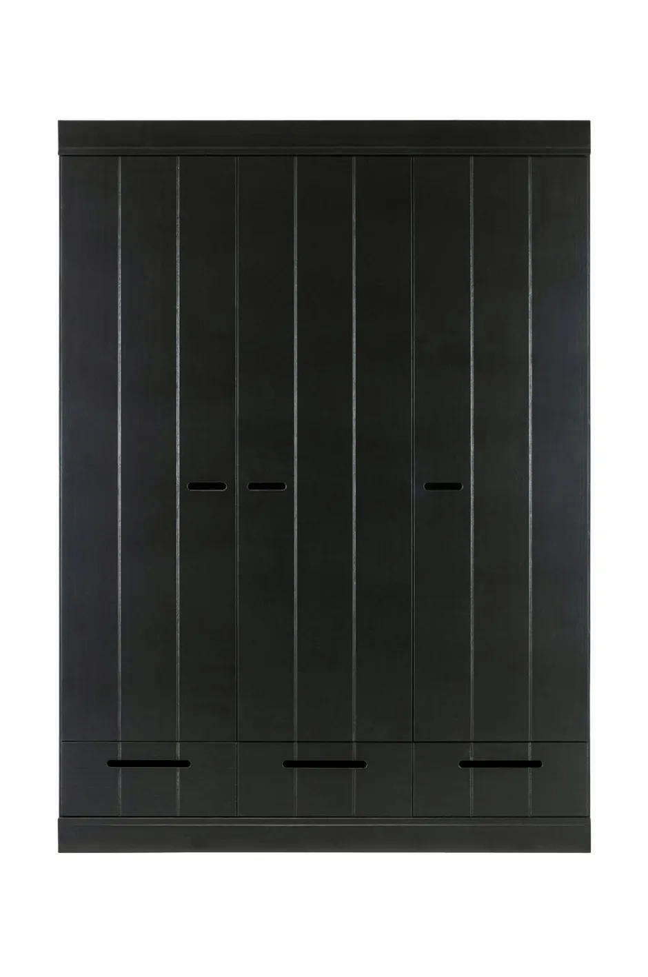 WOOOD Garderobe Connect m struktur, H195xB140xD53 Black mdf/metal