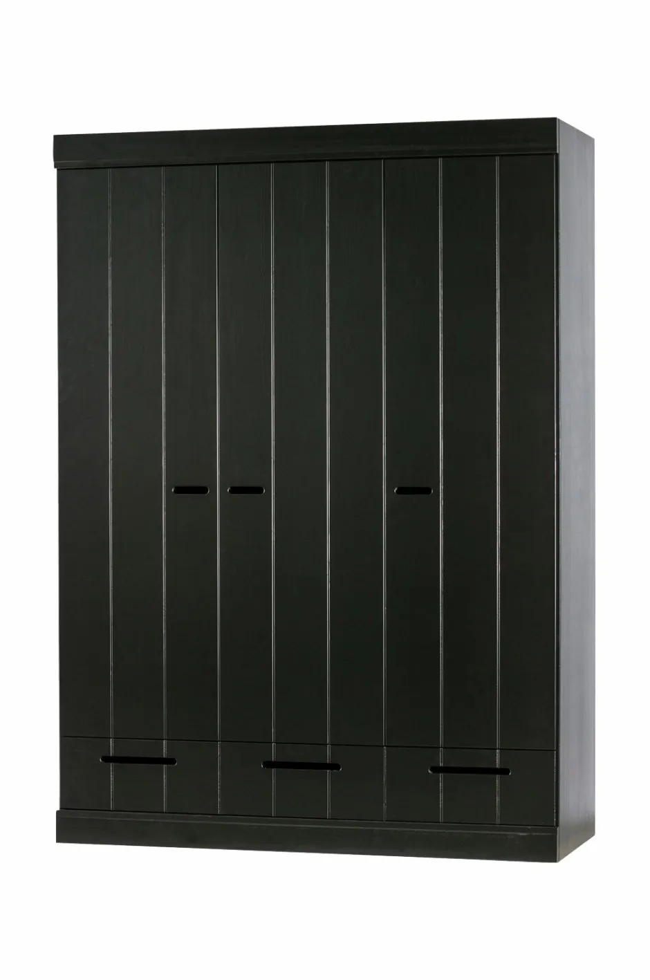 WOOOD Garderobe Connect m struktur, H195xB140xD53 Black mdf/metal