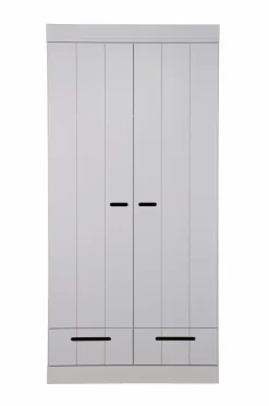 Discount WOOOD Garderobe Connect m struktur, H195xB94xD53 Concrete Grå