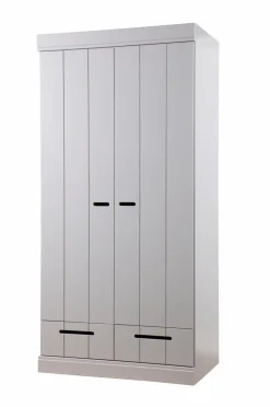Discount WOOOD Garderobe Connect m struktur, H195xB94xD53 Concrete Grå