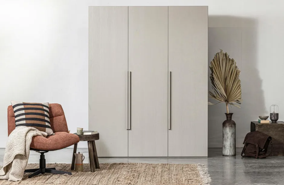 Best WOOOD Garderobeskab 3 låger Rens Pebble grey