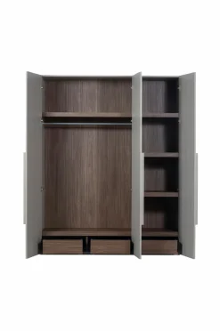 Best WOOOD Garderobeskab 3 låger Rens Pebble grey