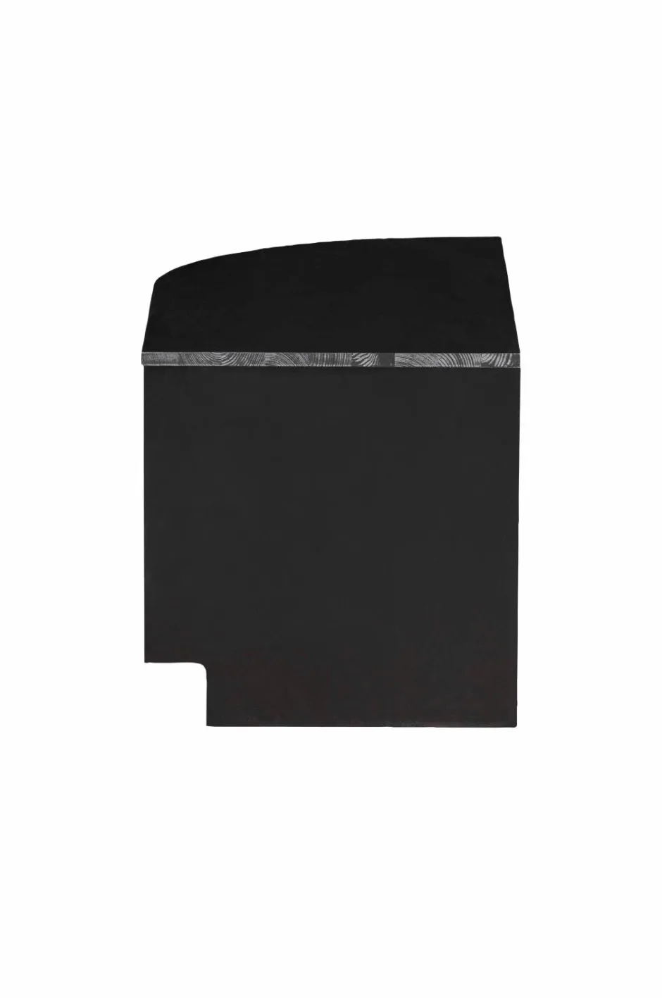 Best WOOOD TV-bænk Finca rund venstre 78 cm Sort mat sort