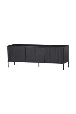 Best WOOOD TV-bænk Gravure New 150 cm Sort mat sort