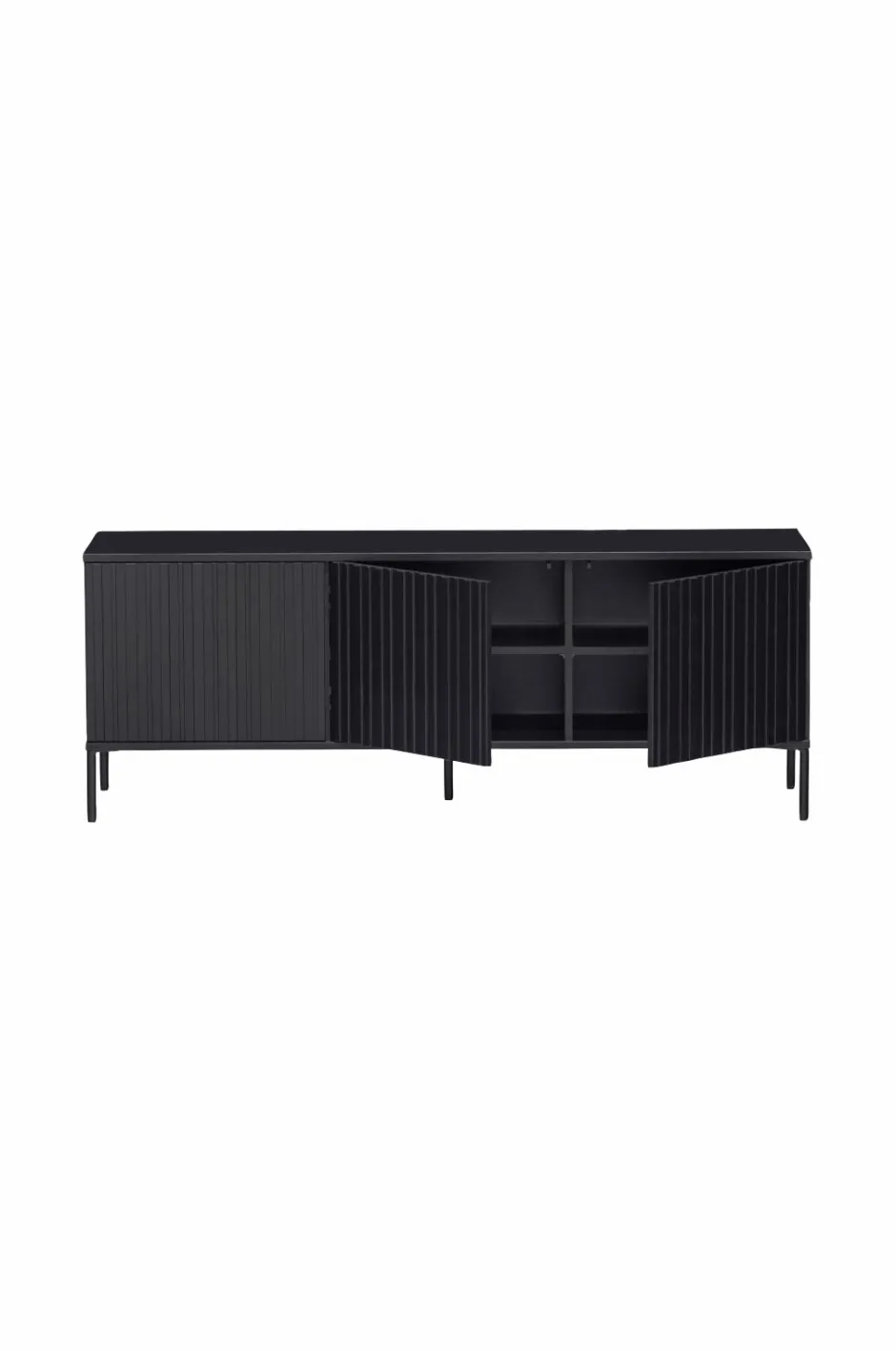 Best WOOOD TV-bænk Gravure New 150 cm Sort mat sort