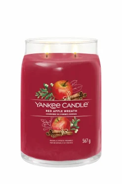 Hot Yankee Candle Signature Red Apple Wreath Large Jar